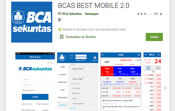 Aplikasi BEST Besutan BCA Sekuritas